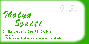 ibolya szeitl business card